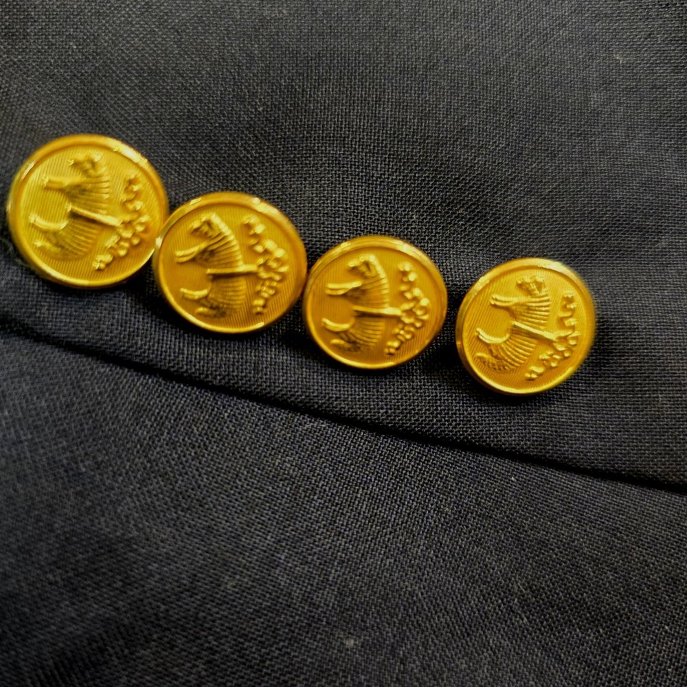 Brooks Brothers Loro Piana Blazer Gold Buttons Brooksease 44R Navy Blue Wool - Picture 12 of 12